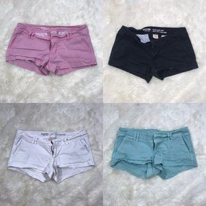 Lot of 4 Mossimo low rise Short shorts size 0